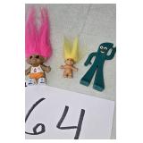 2 Trolls & a Gumby Toys