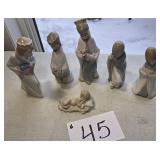 6 pc LLadro Nativity Set