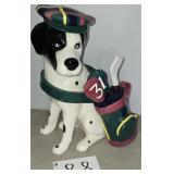 Ceramic Merrymac Dog Caddy Statue