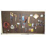 All Tools in Garage on Peg Board,