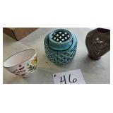 3pcs of art Pottery, One is a Spode