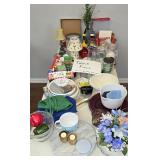 Table Full-Glass Bowls, Marble Tray, Mugs, Vases &