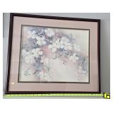 Flower Print Picture Signed by Barbara Mock