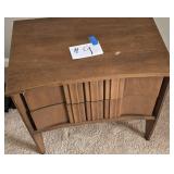 MCM Curved Front Side Table with Drawers