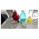 9 pcs Decorative Art Glass & Crystal