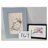 2 Signed Pieces of Art Lamb,