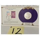 1889 O Morgan Silver Dollar & Stamps
