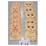 Vintage Marion National Bank Coin Saving Cards