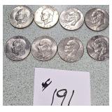 8 1974 Eisenhower Dollars