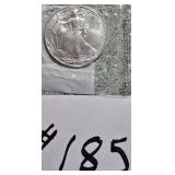 2002 Uncirculated Silver American Eagle/Walking