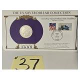 1895 O Morgan Silver Dollar & Stamps