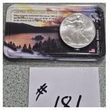 2001 Uncirculated Silver American Eagle/Walking