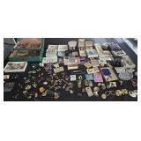 Large Group of Costume Jewelry & jewelry Box
