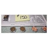 4 Pennies, One Stamp, 1944, 1936, 2007, 1965