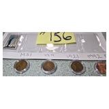 4 Pennies, One Stamp, 1931, 1911, 1921, 1992 D