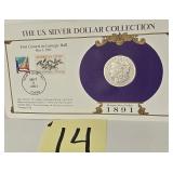 1891 O Morgan Silver Dollar & Stamps