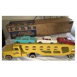 Rare! Tonka #840 Car Carrier with Cars,