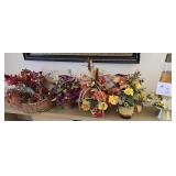 Artificial Flowers & Vintage Lava Lamp