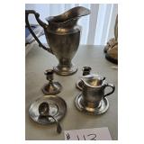 6 pcs Vintage Pewter