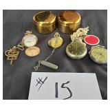 Antique Pocket Watches and O-So-Dry Boxes/Compacts