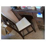 Antique Rope Edge Desk & Chair