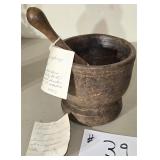 Antique Doctorï¿½s Mortar & Pestle c:1784