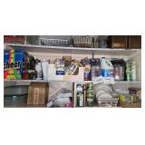 Contents of Shelves, Cleaning Supplies &