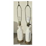 Pair 1960ï¿½s Asian Style Lamps 20ï¿½ tall