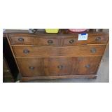 Antique Mahogany Bow Front Buffet by Brickwede