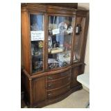 Vintage Mahogany Bow Front Display Cabinet