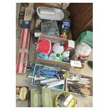 Large Lot of Tools, Supplies, Charcoal,