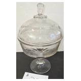 1880ï¿½s Early American Glass Covered Compote
