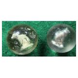 Vintage Sulphide Glass Marbles