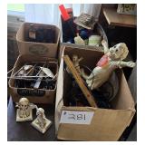 3 Boxes of Wiring, Garage Items, Flashlight,