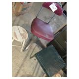 Vintage Office Chair, Footstool, 4 Leg Stool