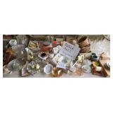 Table Full-Glass, China, Tobacco Can, Cookie Jar,