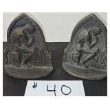 1920ï¿½s Cast Rodin Bookends ï¿½The Thinkerï¿½