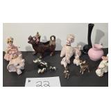 Collection of Pottery Figurines
