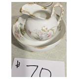 T&V Limoges Small Bowl & Pitcher