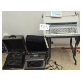 3 Manual Typewriters, Sharp, Brother, Corona