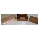 3 Vintage Wood Boxes