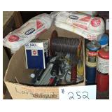 Box of Clothes Line, Brackets, Propane Bottles