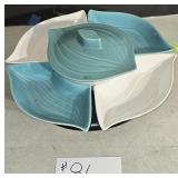 MCM California Pottery Lazy Susan Snack Set