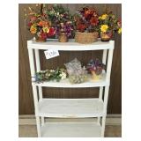 Plastic Shelves 32 X 47 X 13 & Artificial Flowers
