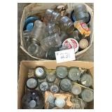 2 Boxes of Mason/Ball Jars, Industrial Lighting