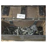 Large Wood Box with Plumbing Items, Pipes & more