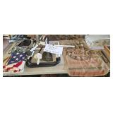 Table Full-Camo Cloth, 50 Star Flag,