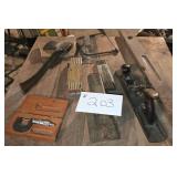 Level, Planer, Micrometer, Hatchet & more-