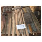 2 Tool Belts, T-Square, Axe Handles-Basement