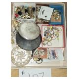 Flat of Costume Jewelry